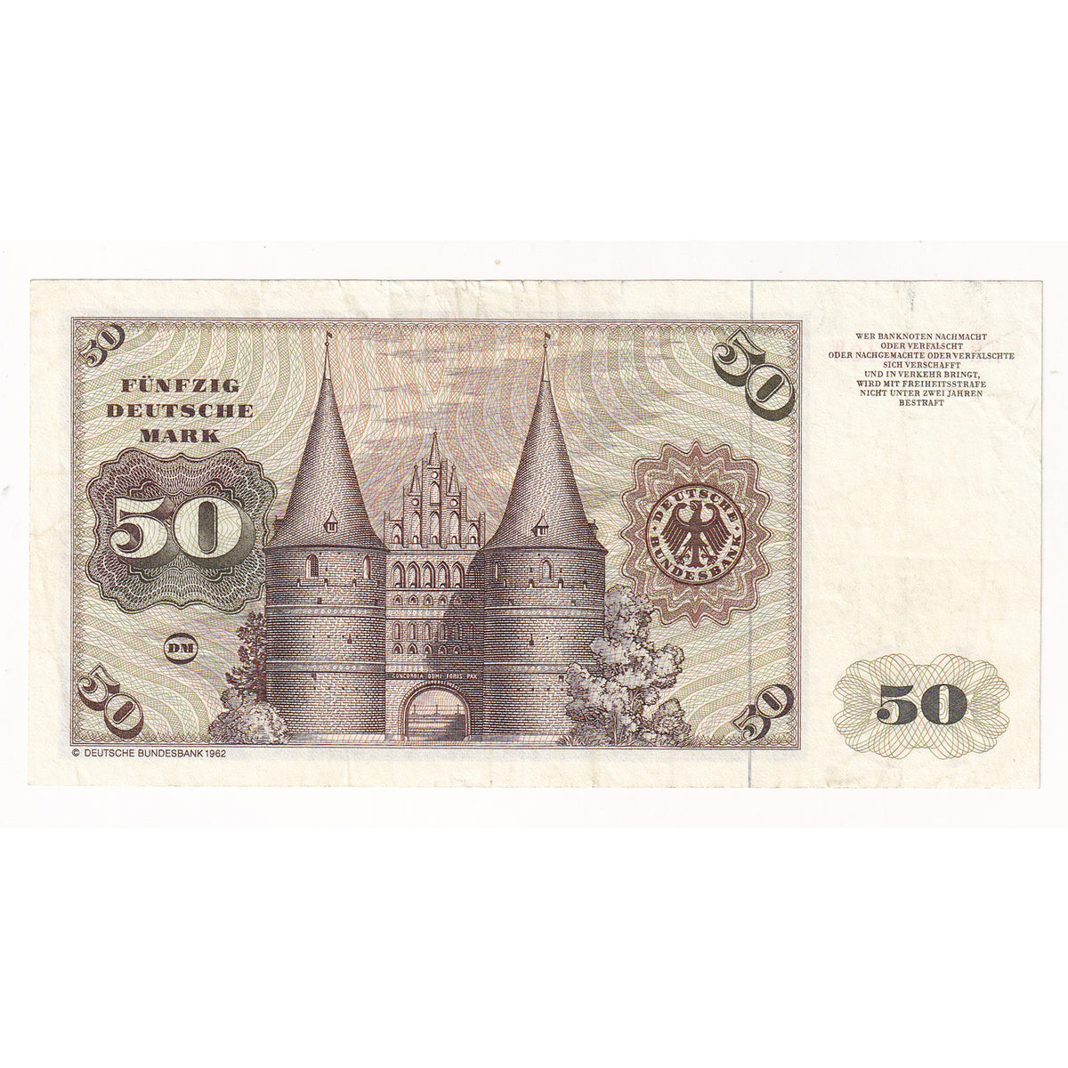 Germany 1980 50 Mark Note, Pick #33d, Uncirculated (DOP)