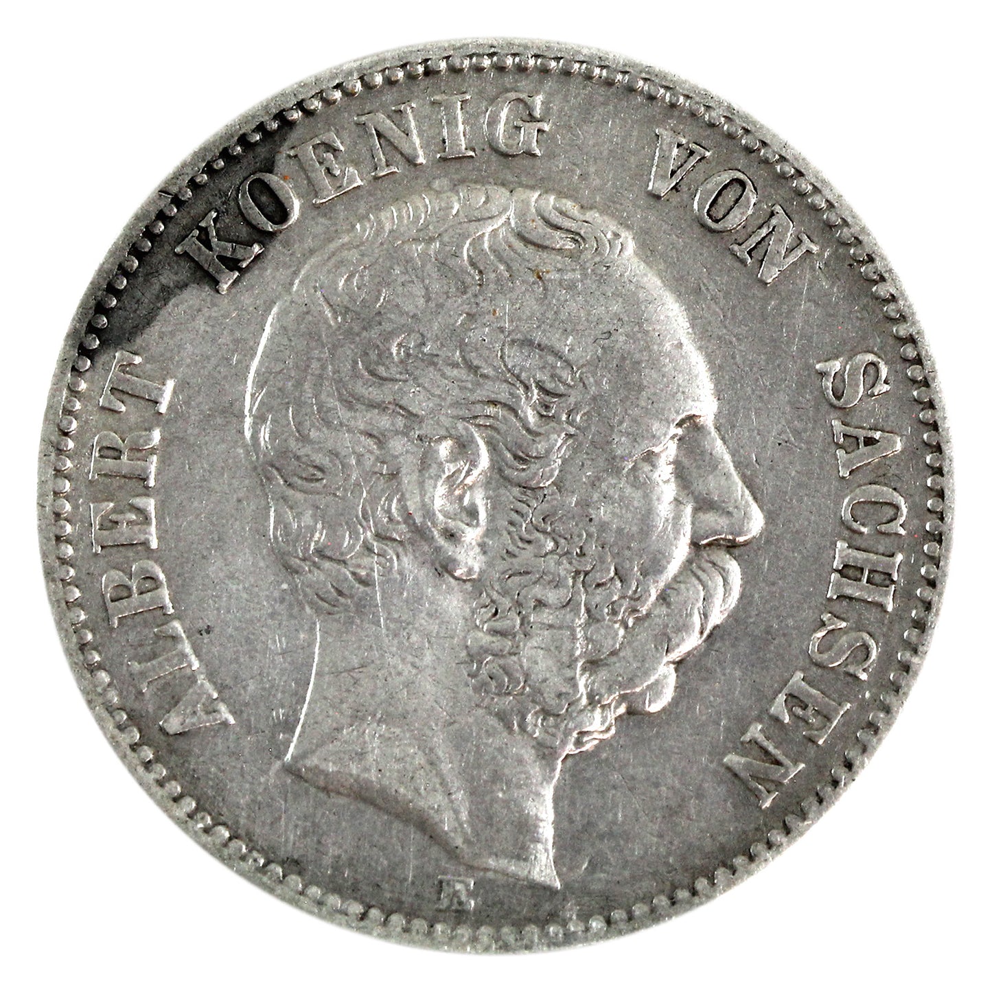 German States 1876E Saxony 2 Marks Very Fine (VF20) $