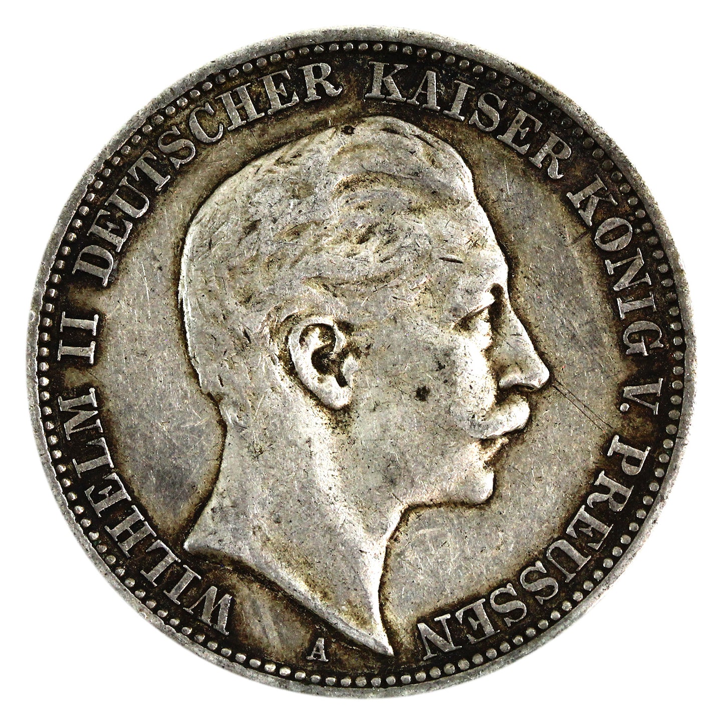 German States 1909A Prussia 3 Marks VF-EF (VF30) $
