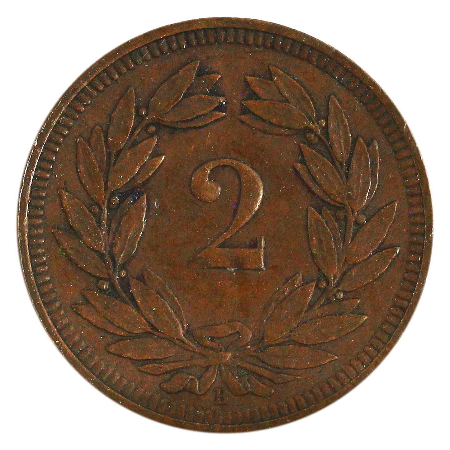 Switzerland 1897B 2 Rappen Extra Fine (EF40) $