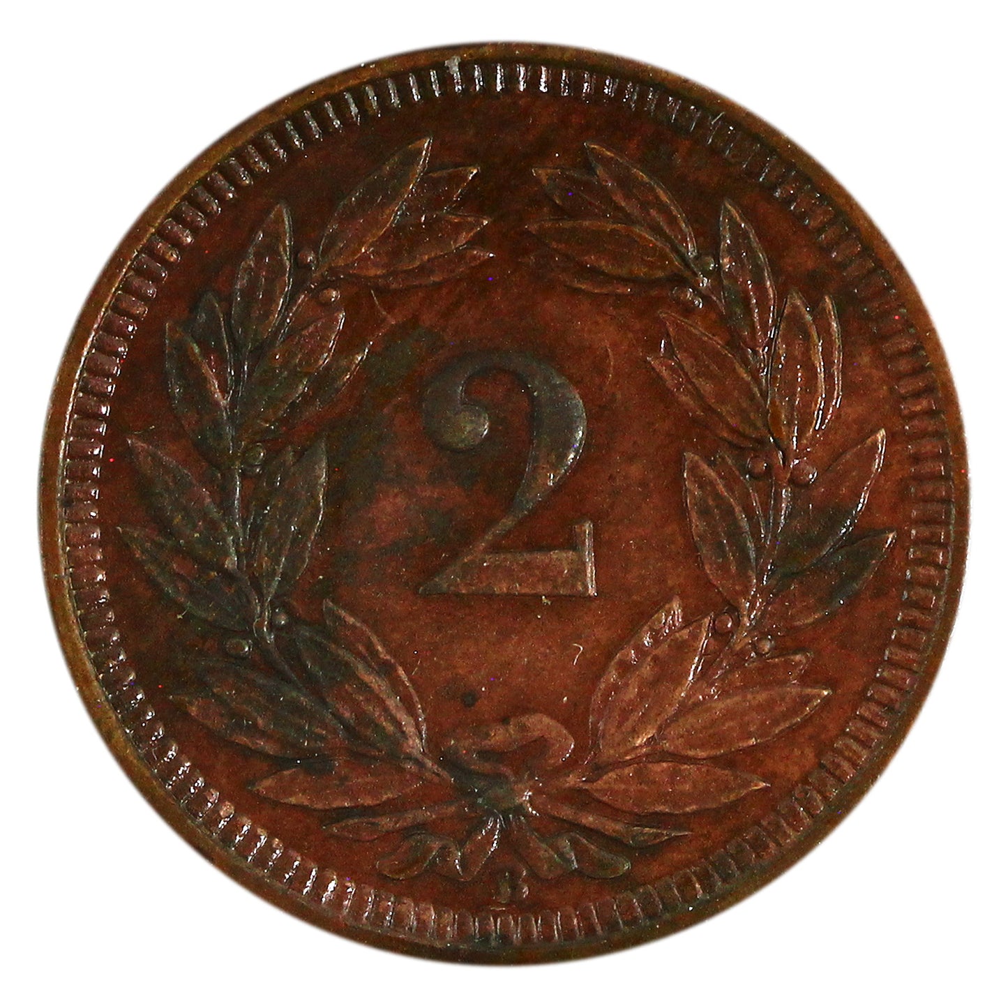 Switzerland 1906B 2 Rappen Extra Fine (EF40) $