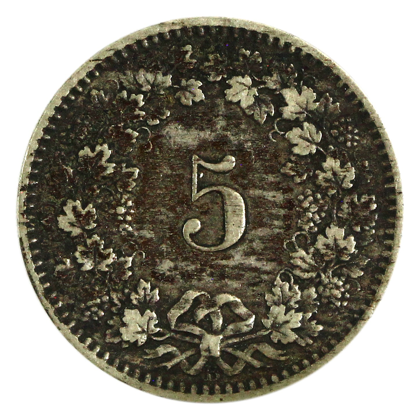 Switzerland 1876B 5 Rappen VF-EF (VF30) $