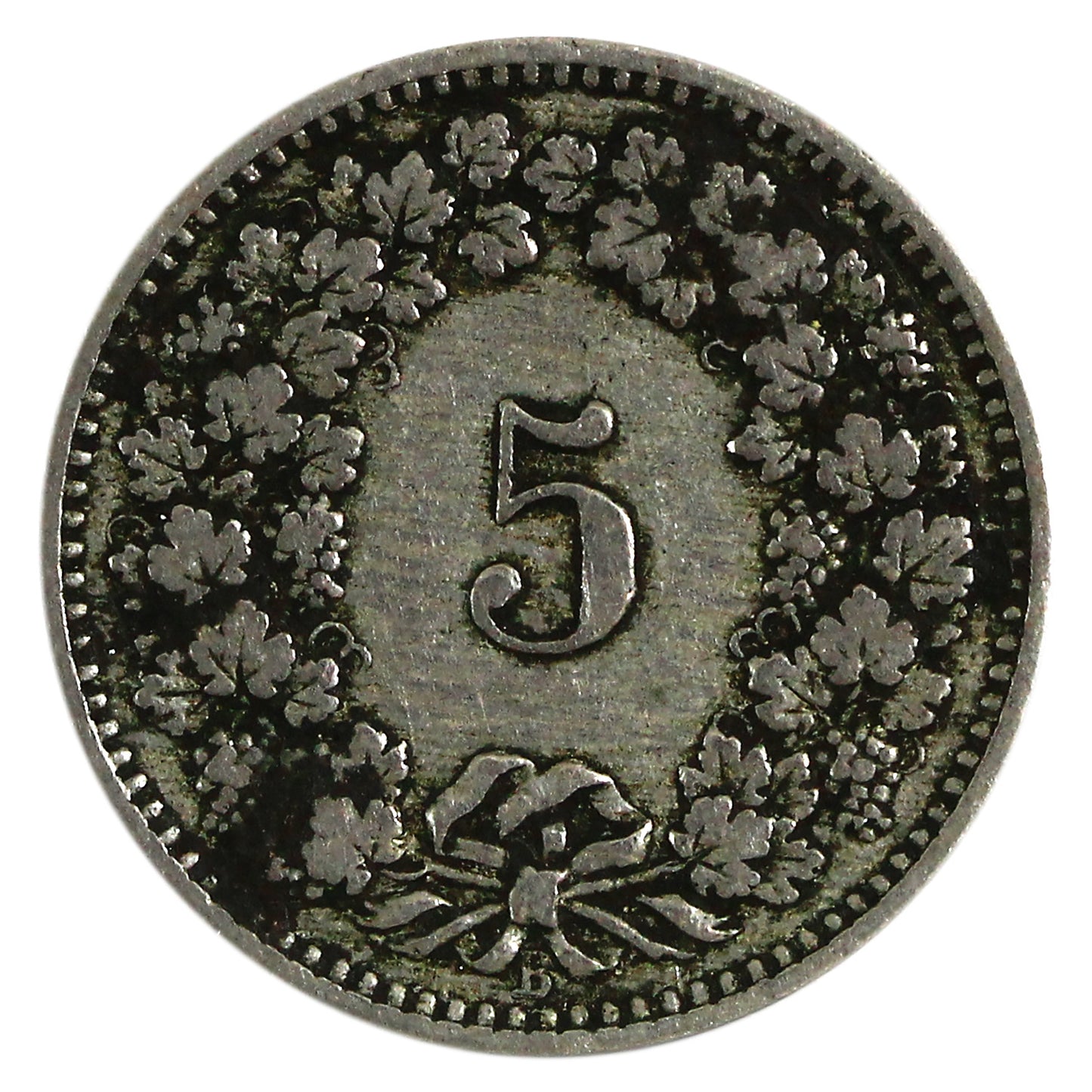 Switzerland 1887B 5 Rappen Very Fine (VF20) $
