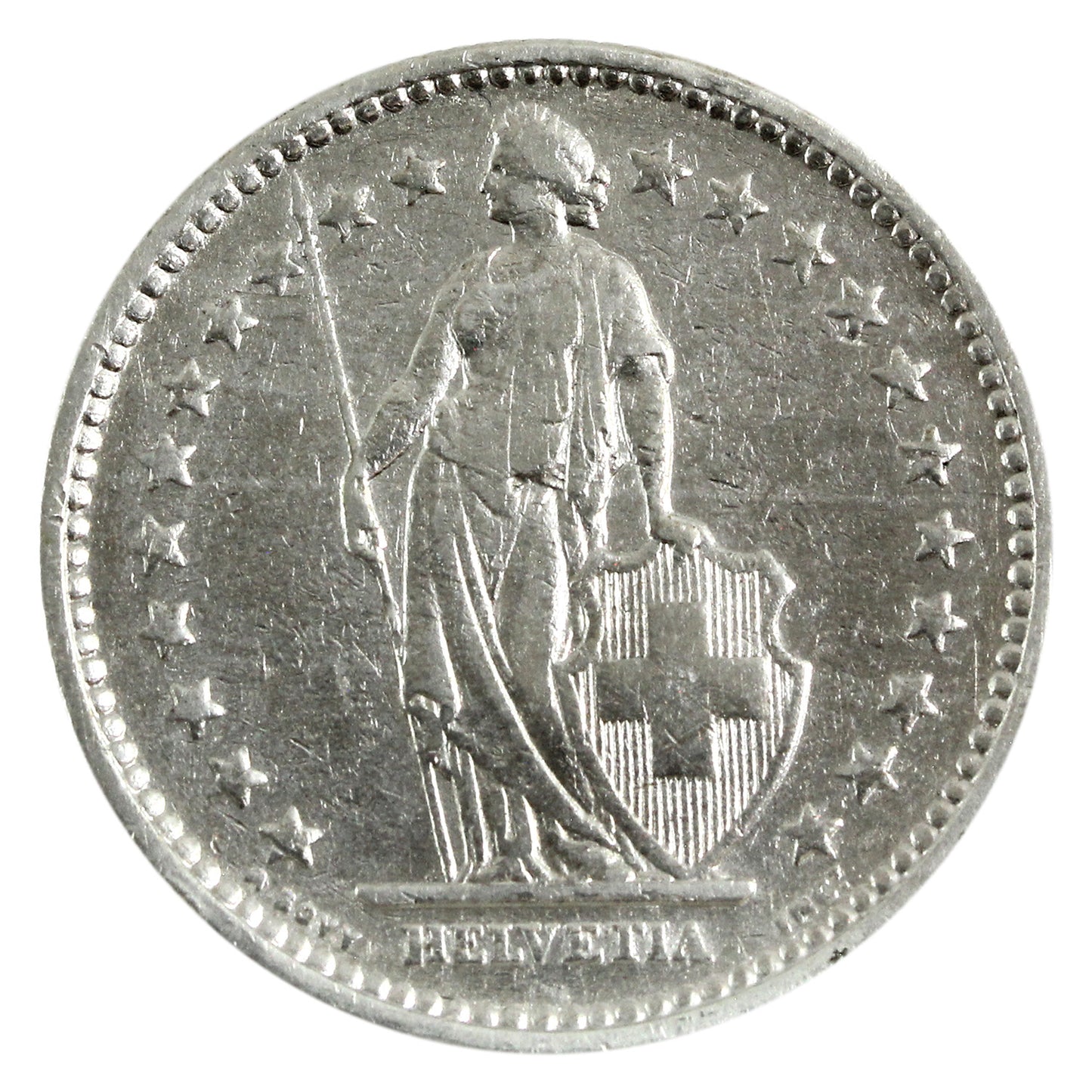 Switzerland 1905B 2 Francs VF-EF (VF30) $