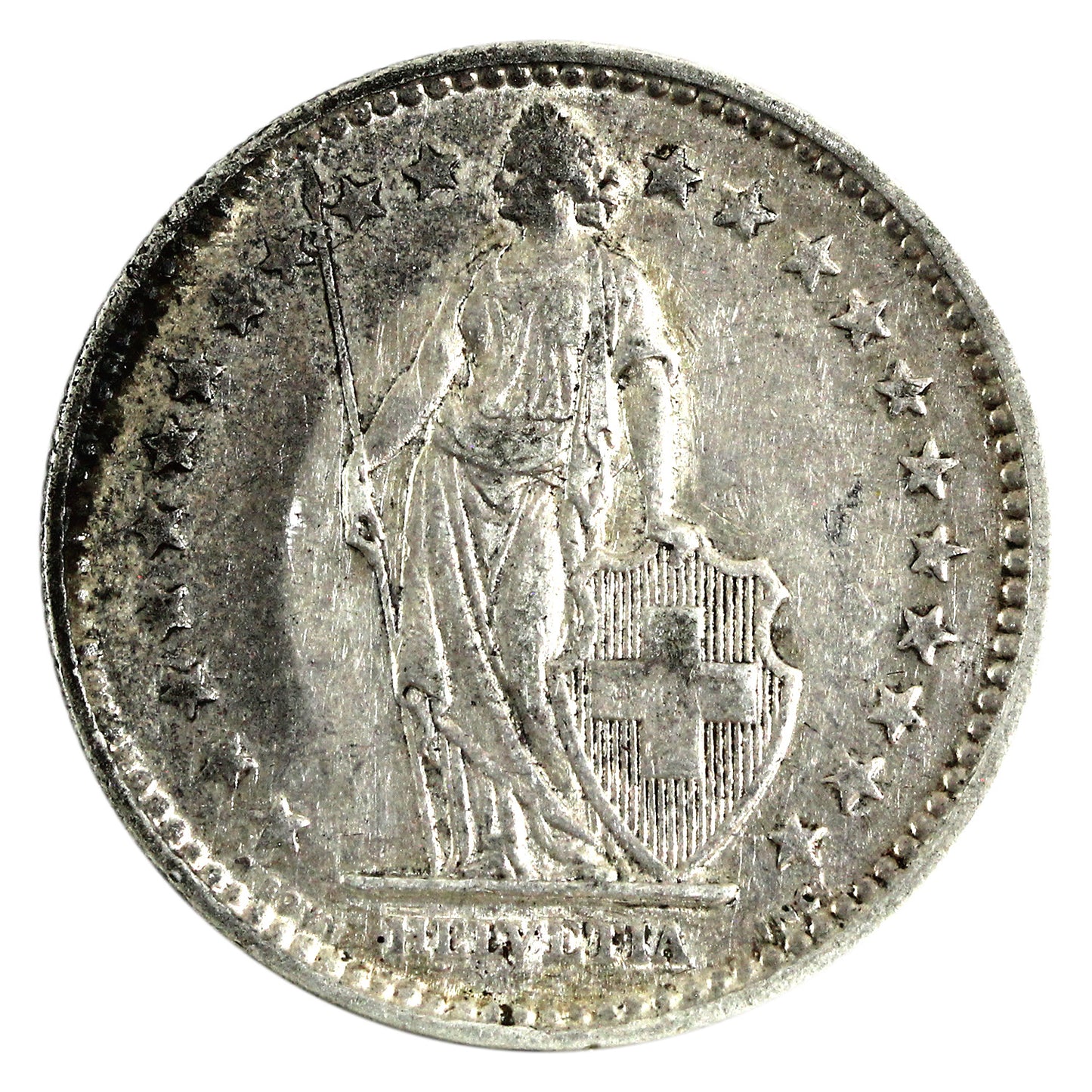 Switzerland 1909B 2 Francs Extra Fine (EF40) $