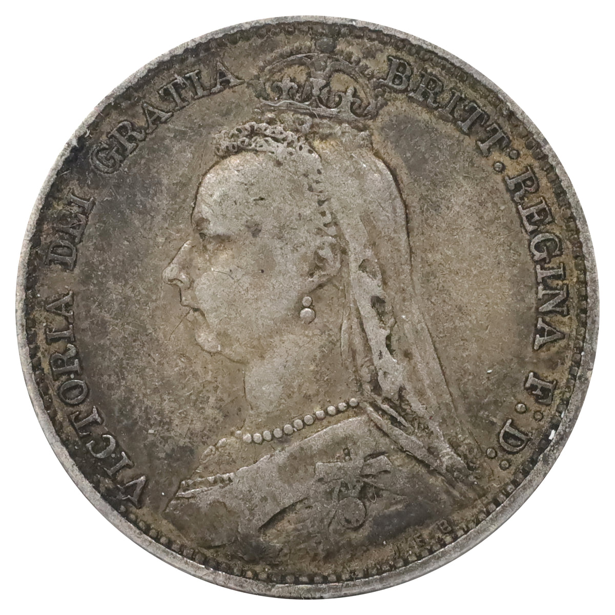 Great Britain 1891 6 Pence Fine (F12)