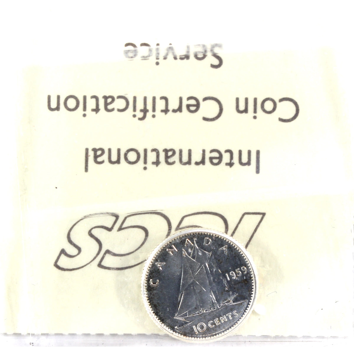 1959 Canada 10-cents ICCS Certified PL65 Cameo