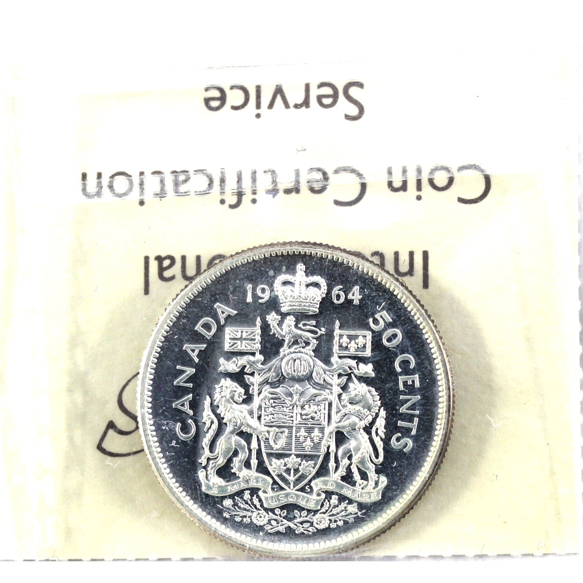 1964 Canada 50-cents ICCS Certified PL66 Cameo
