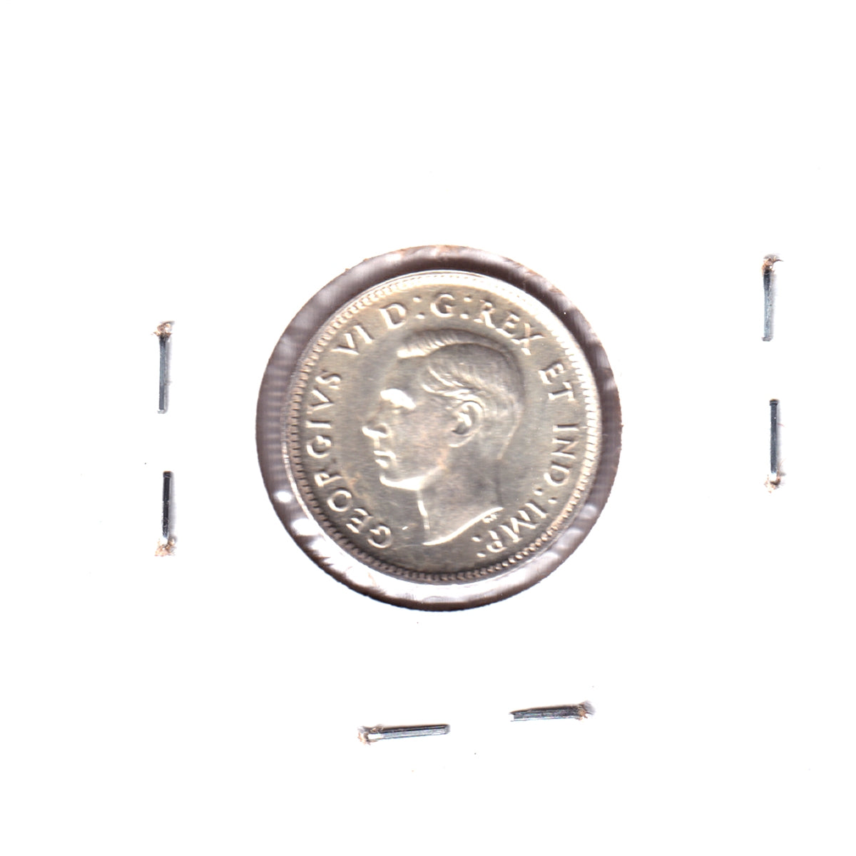 ERROR 1943 Canada 10-cents Brilliant Uncirculated (MS-63) Die Break 43 (scratched)