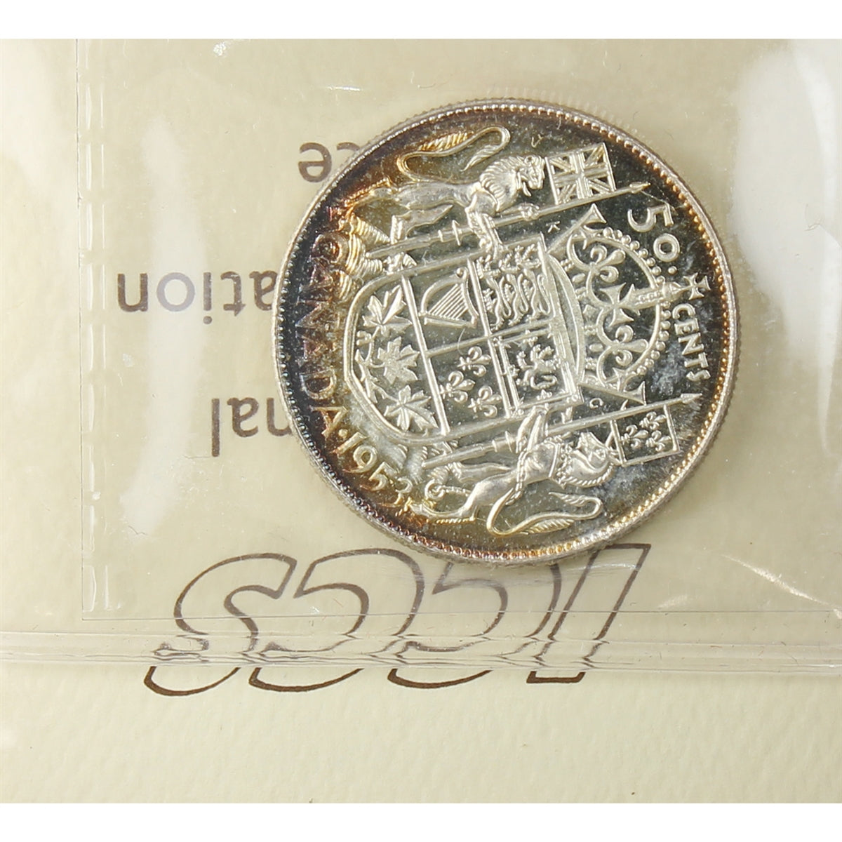 1953 Small Date Canada 50-cents ICCS Certified MS63 Heavy Cameo