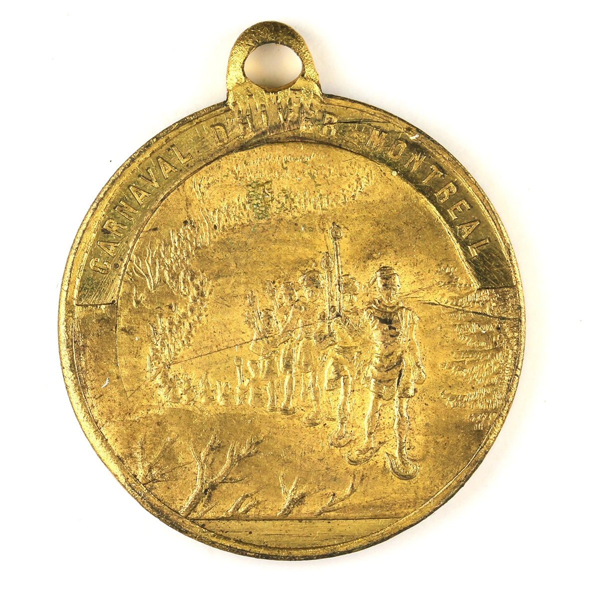 EQCC-153 Montreal Winter Carnival Gilt Brass Medallion, Uncirculated (MS-60)