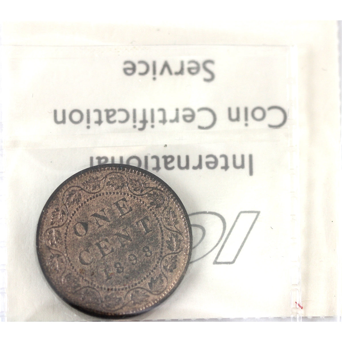 1898H Canada 1-cent ICCS Certified AU55 (Plated)