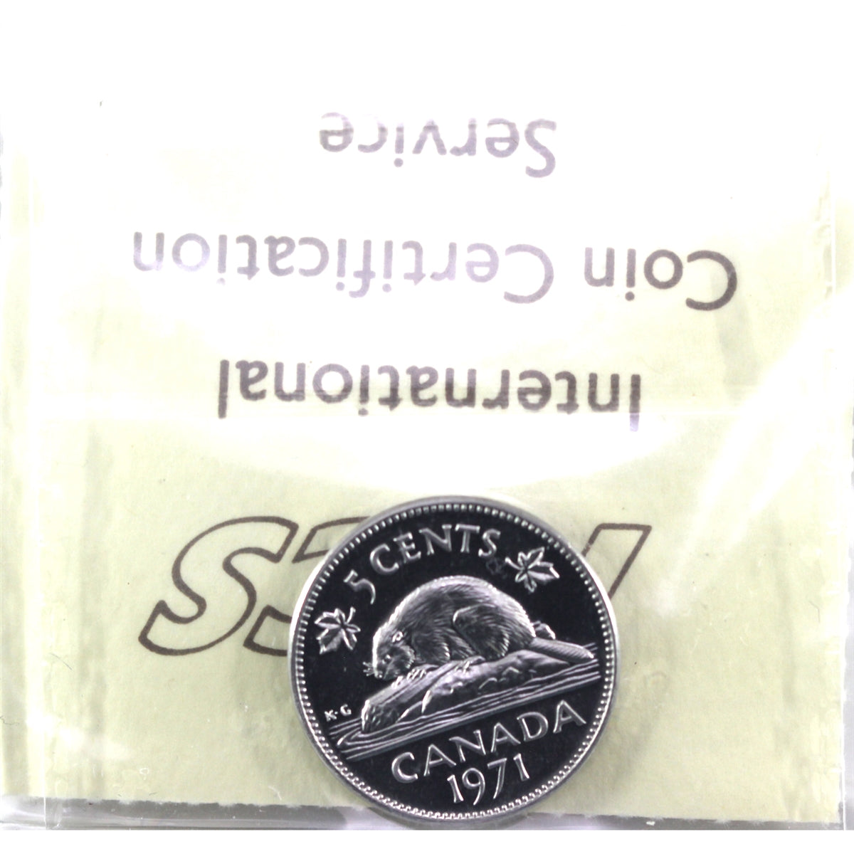 1971 Canada 5-cents ICCS Certified PL66 Heavy Cameo