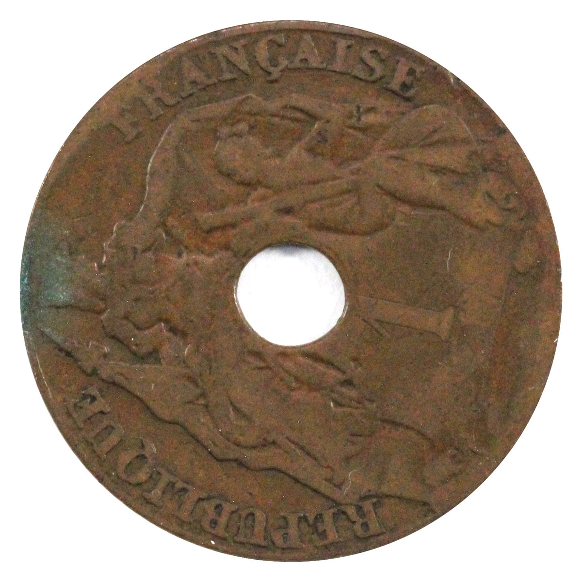 French Indochina KEY DATE 1923 1-centime Fine (F12)