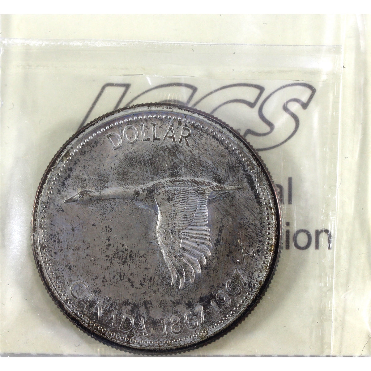 1967 Canada Dollar ICCS Certified SP66