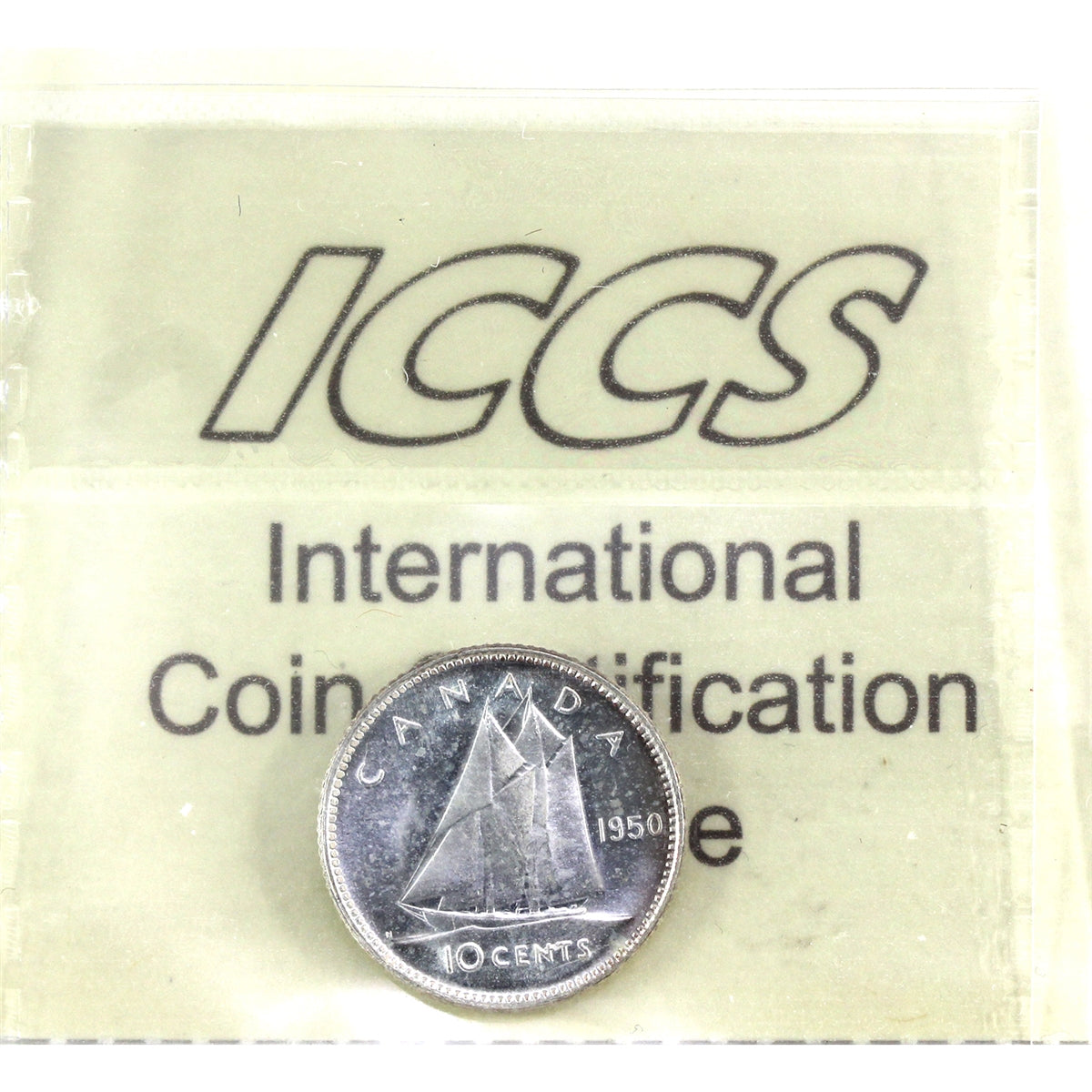 1950 Canada 10-cents ICCS Certified MS65