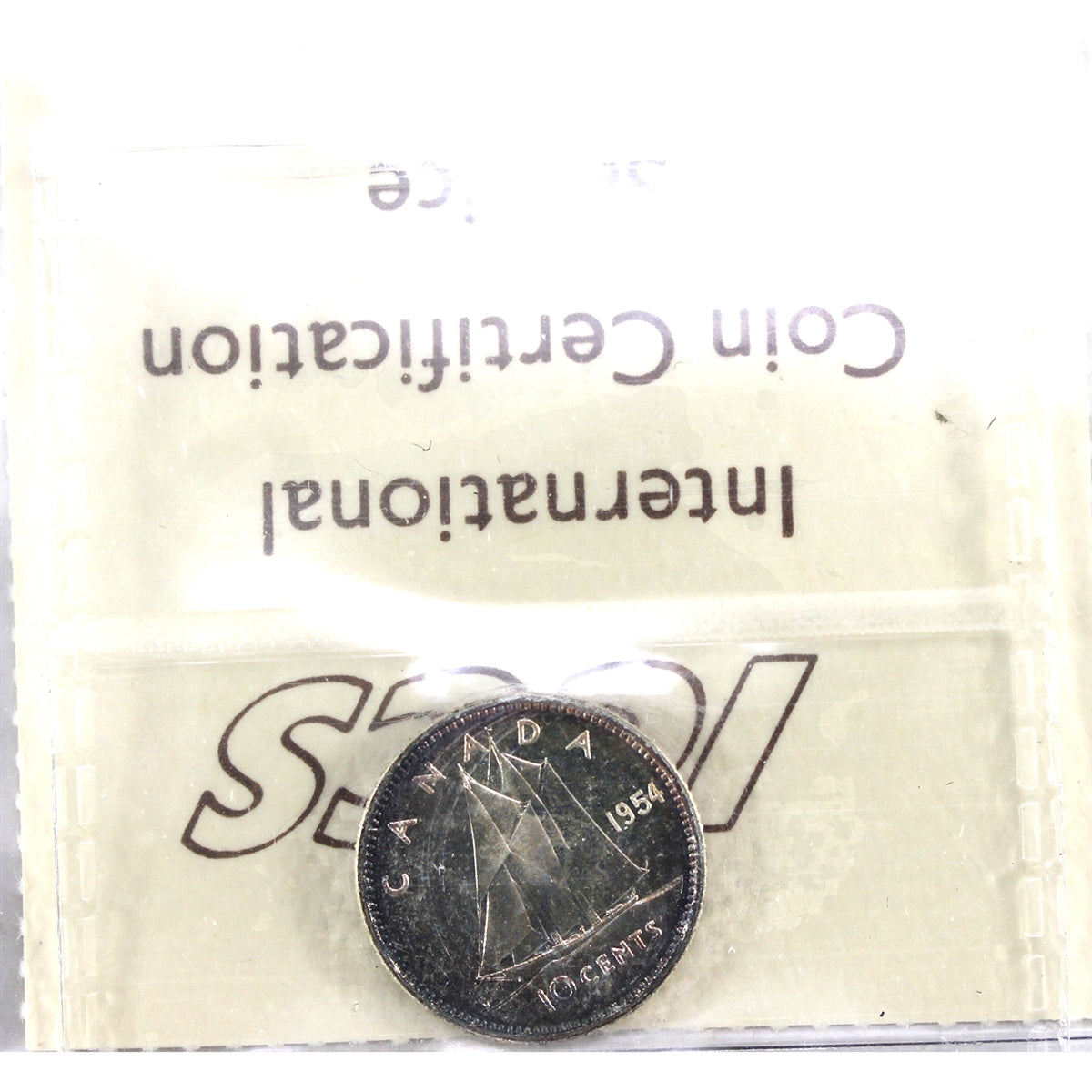 1954 Canada 10-cents ICCS Certified PL66 Cameo