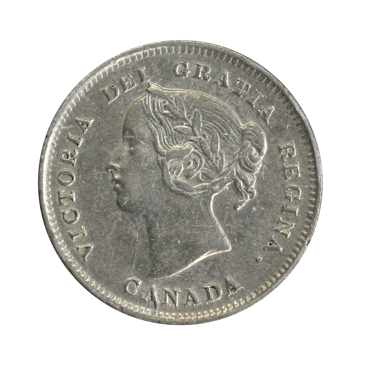 1897 Canada 5-cents EF-AU (EF45) Scratched, marks, or impaired