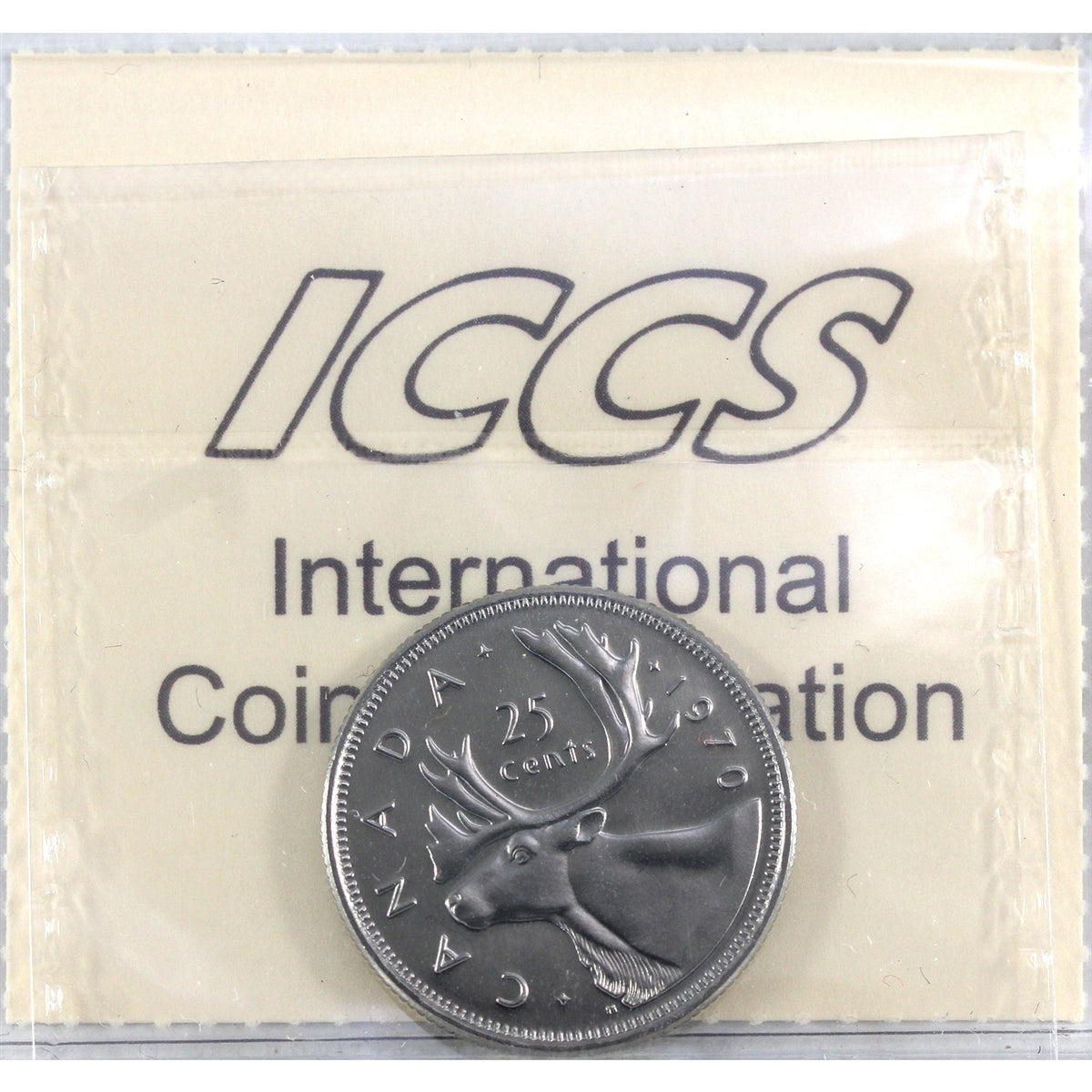 1970 Canada 25-cents ICCS Certified PL-66 Heavy Cameo