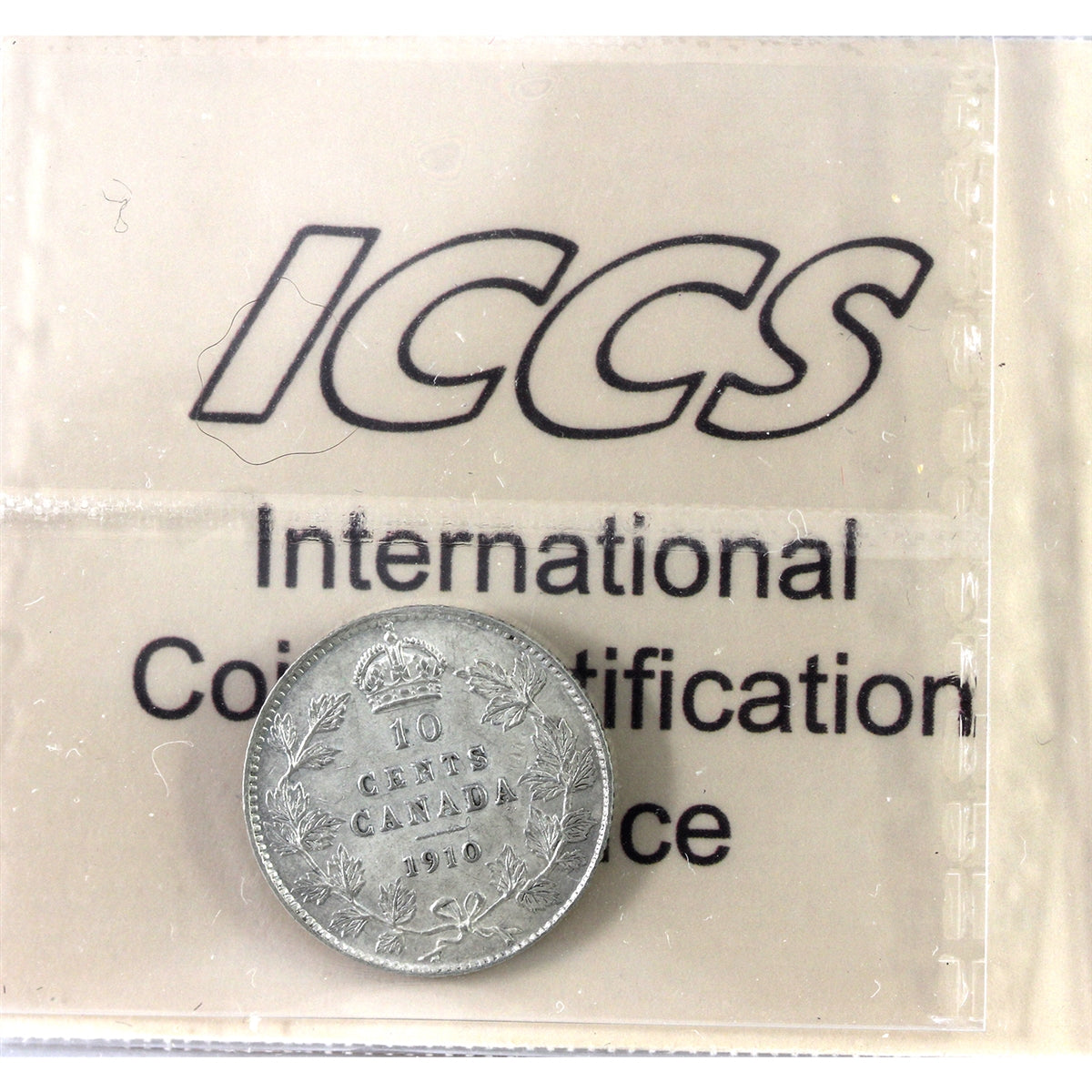1910 Canada 10-cents ICCS Certified EF40