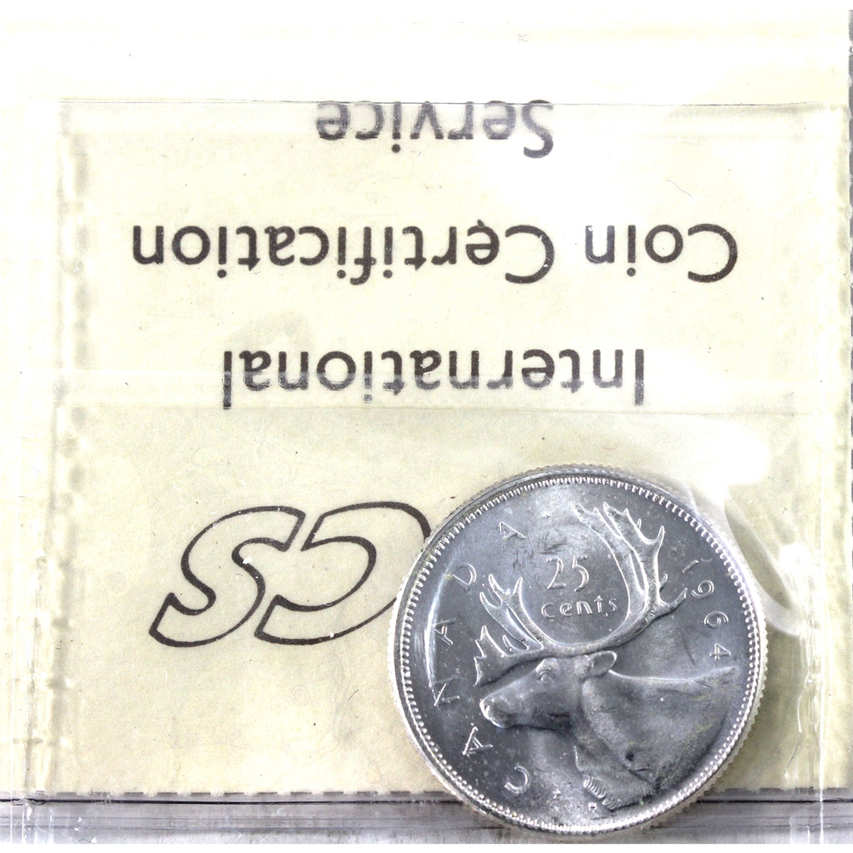 1964 Canada 25-cents ICCS Certified MS65 Cameo