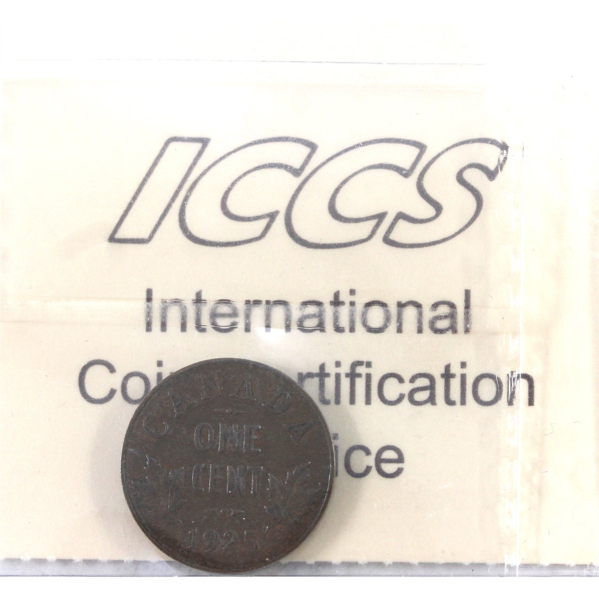 1925 Canada 1-cent ICCS Certified VF20