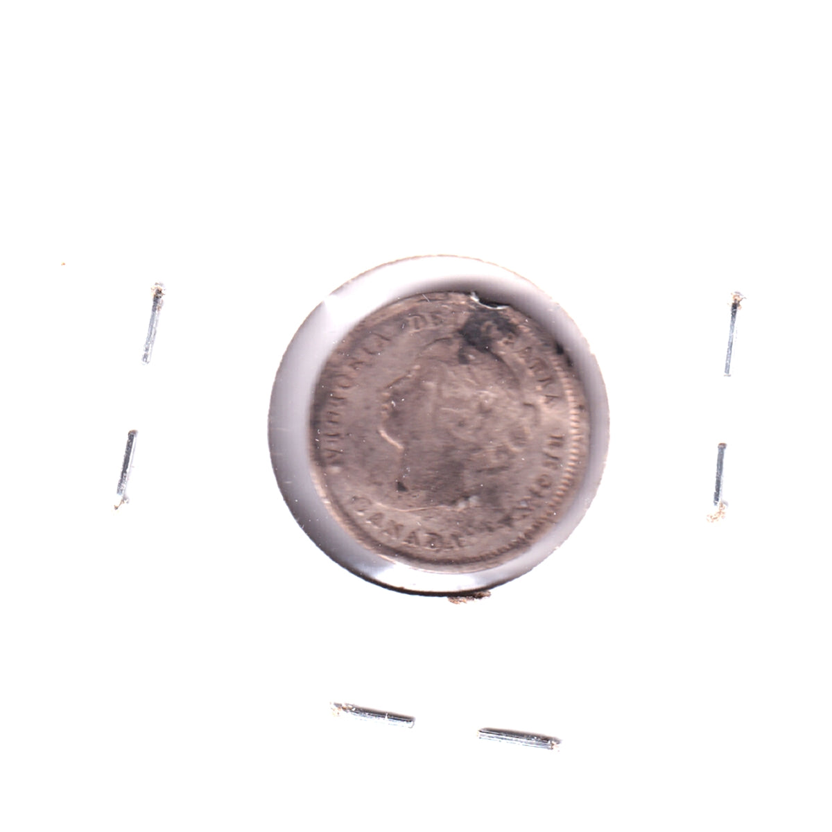 Love Token on Canada Victorian Silver 5-cents, Good (G4): Elise
