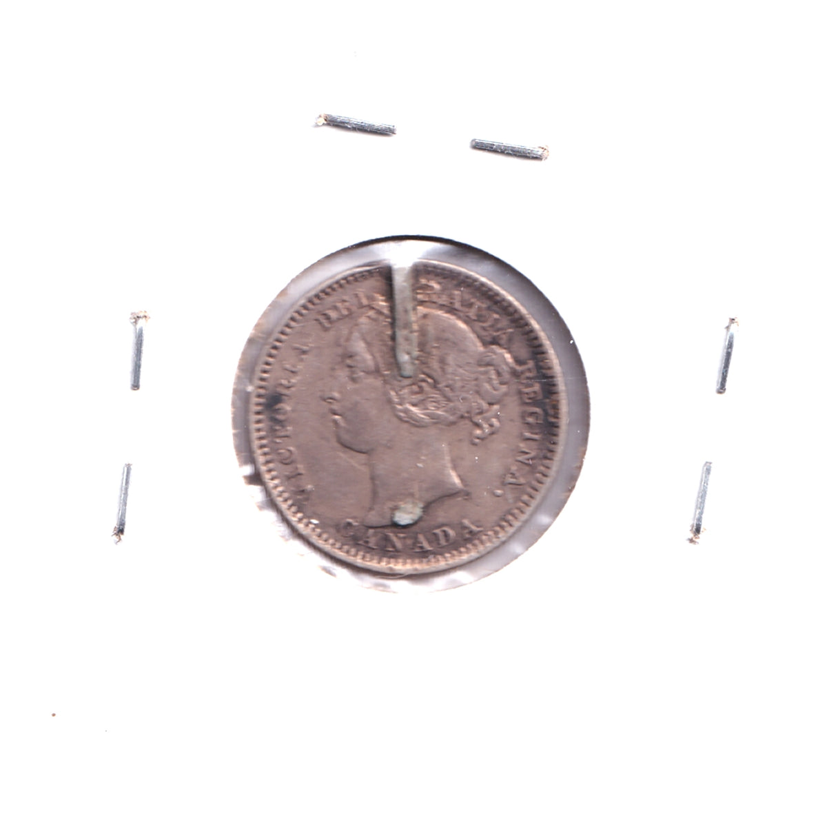 Love Token on Victorian Canada 10-cents - Initial W or M