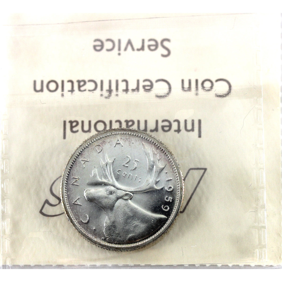 1959 Canada 25-cents ICCS Certified PL66