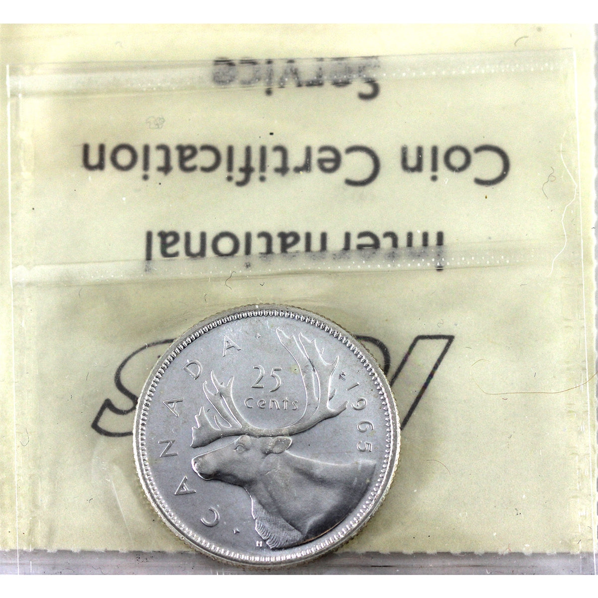 1965 Canada 25-cents ICCS Certified PL66 Heavy Cameo