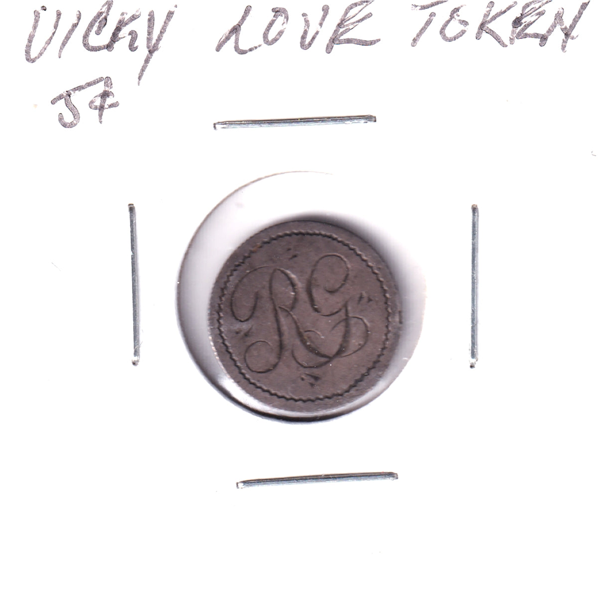 Love Token on Victorian Canada 5-cents: Initials RG