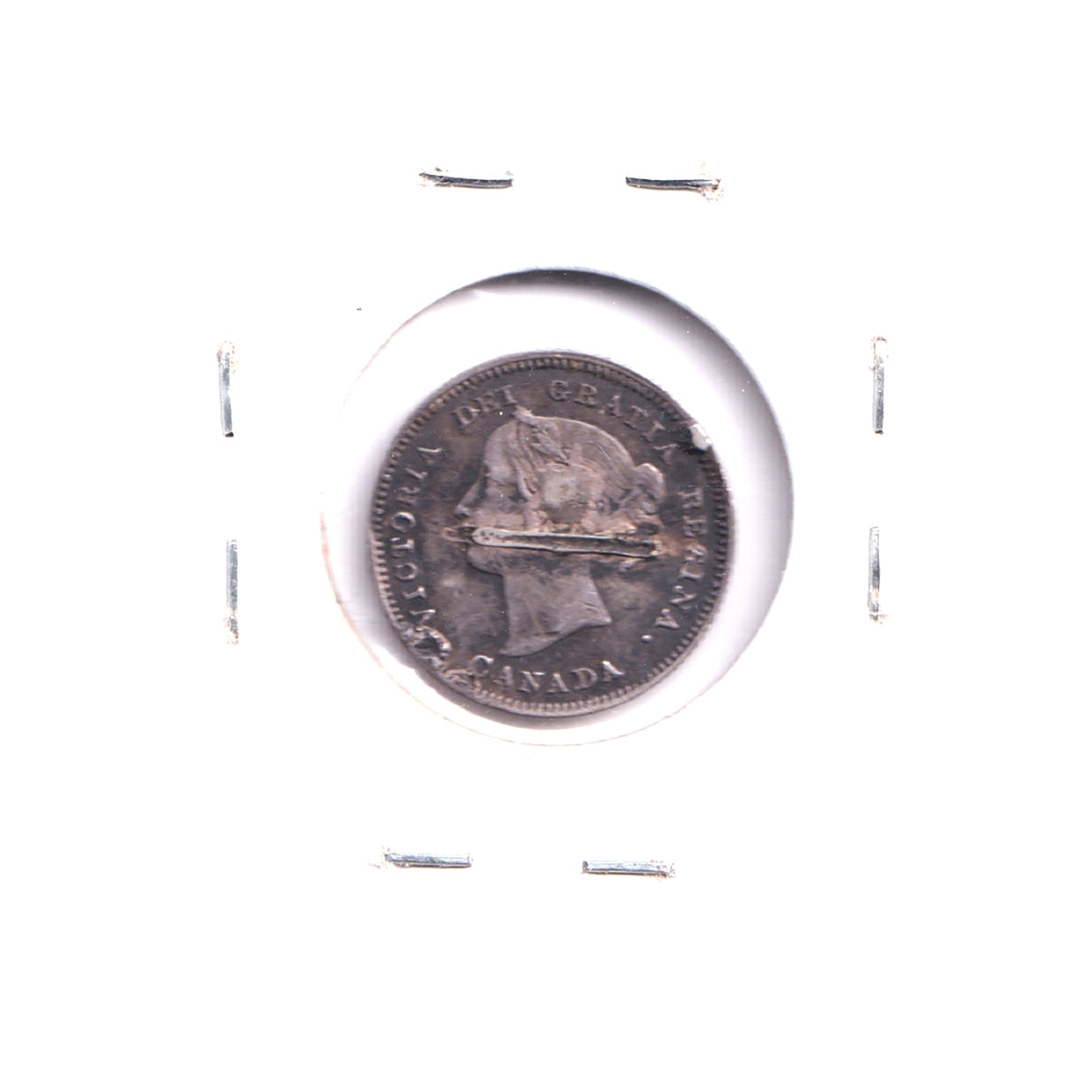 Love Token on Victorian Canada 5-cents: Initials RG