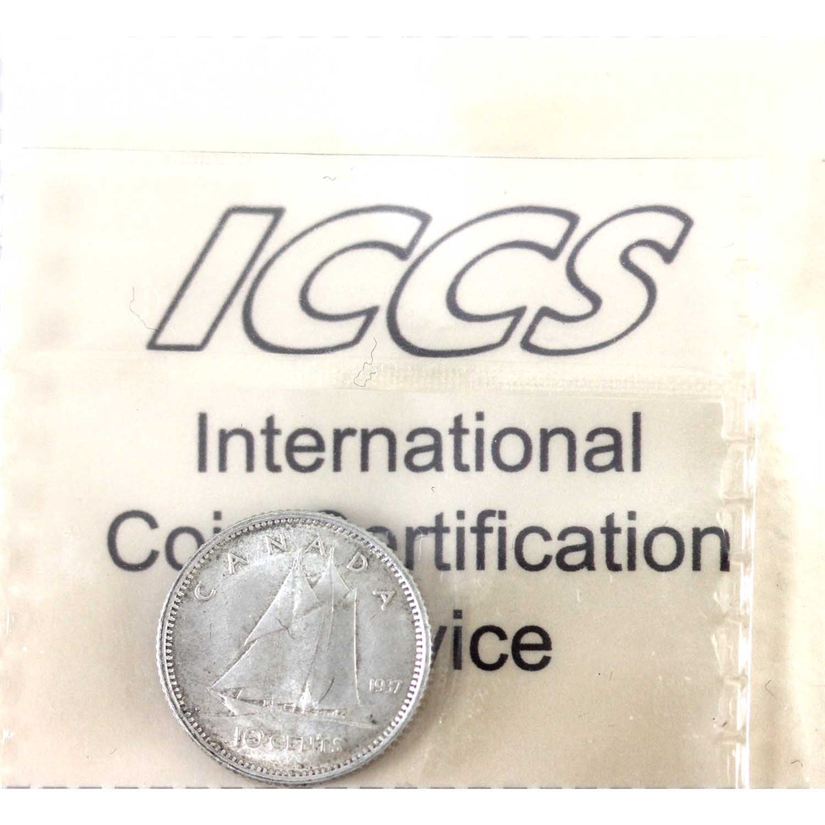 1937 Canada 10-cents ICCS Certified MS65