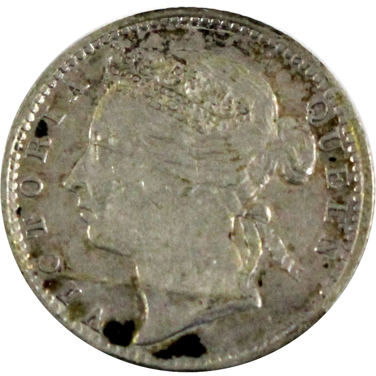 Straits Settlements 1893 Victoria 10-Cents Extra Fine (EF40)