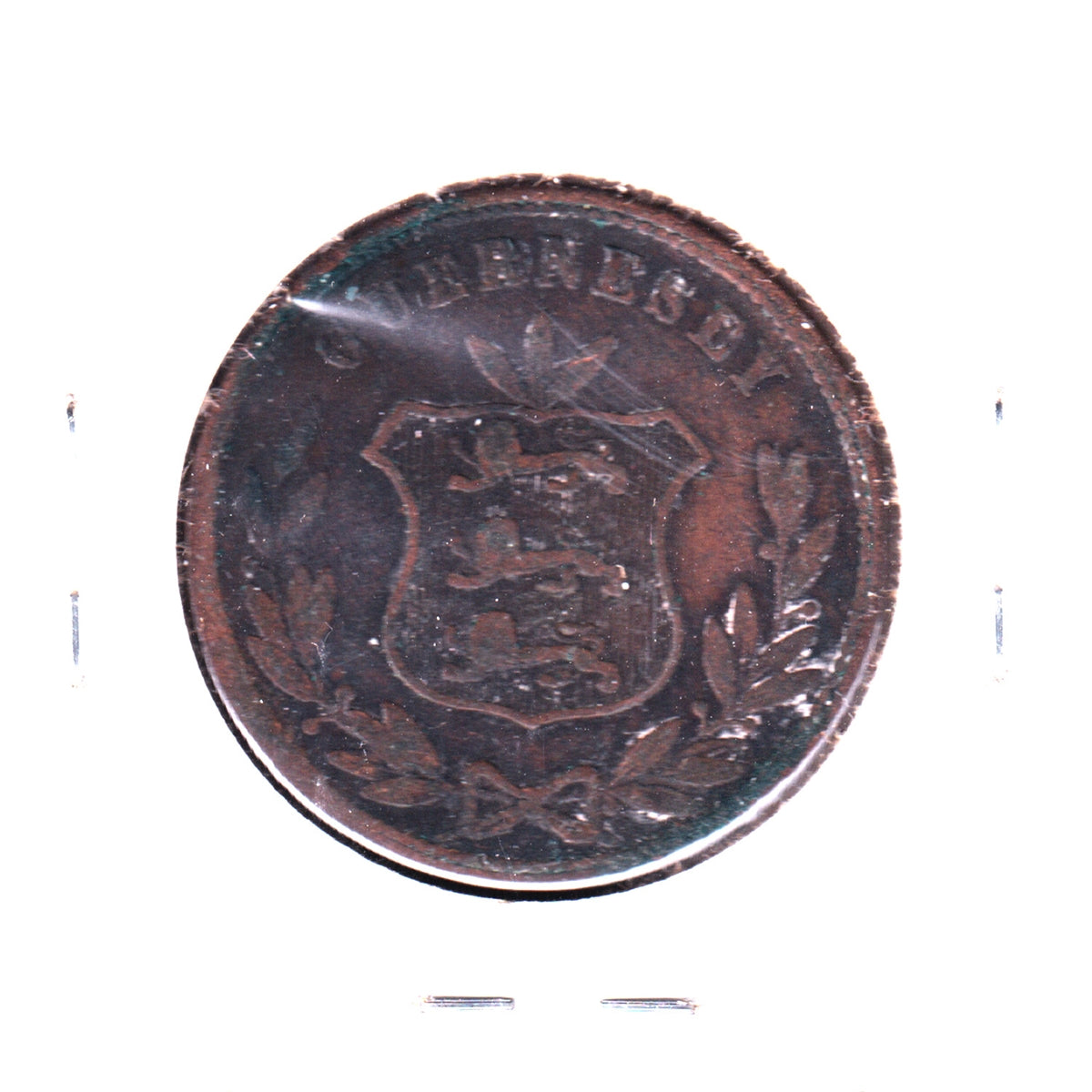 Guernsey 1864 8 Doubles VF-EF (VF30)