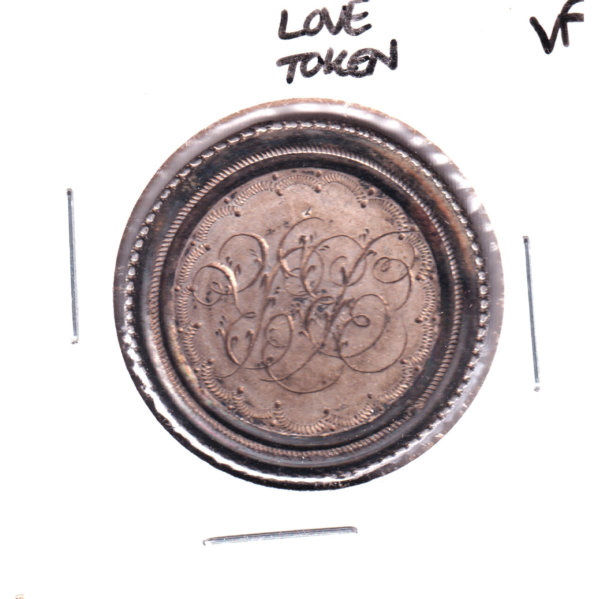 Love Token Engraved on Victorian Canada 50-cents