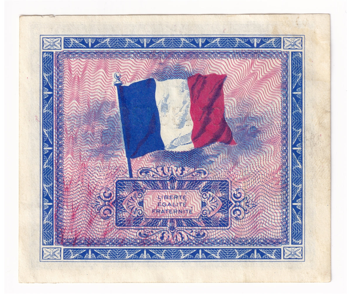 France Note 1944 5 Francs, AU (tear)