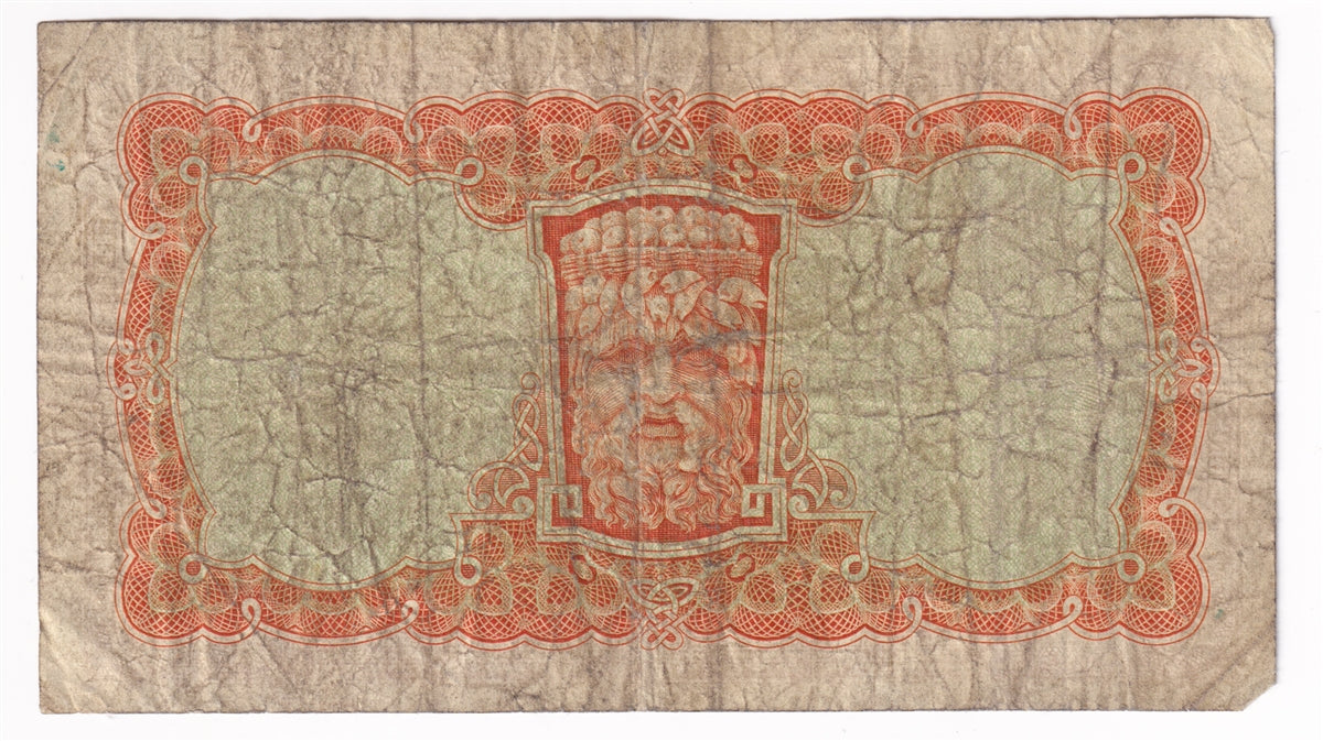 Ireland Note 1940-41 10 Shillings, F (holes)