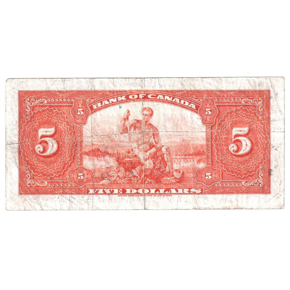 BC-5 1935 Canada $5 Osborne-Towers, English, F-VF