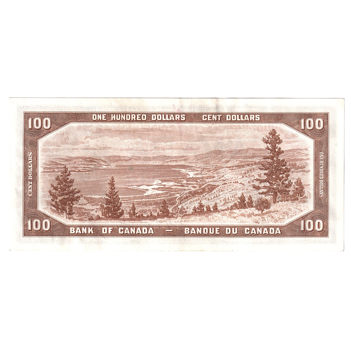 BC-35a 1954 Canada $100 Coyne-Towers, Devil's Face, A/J, AU