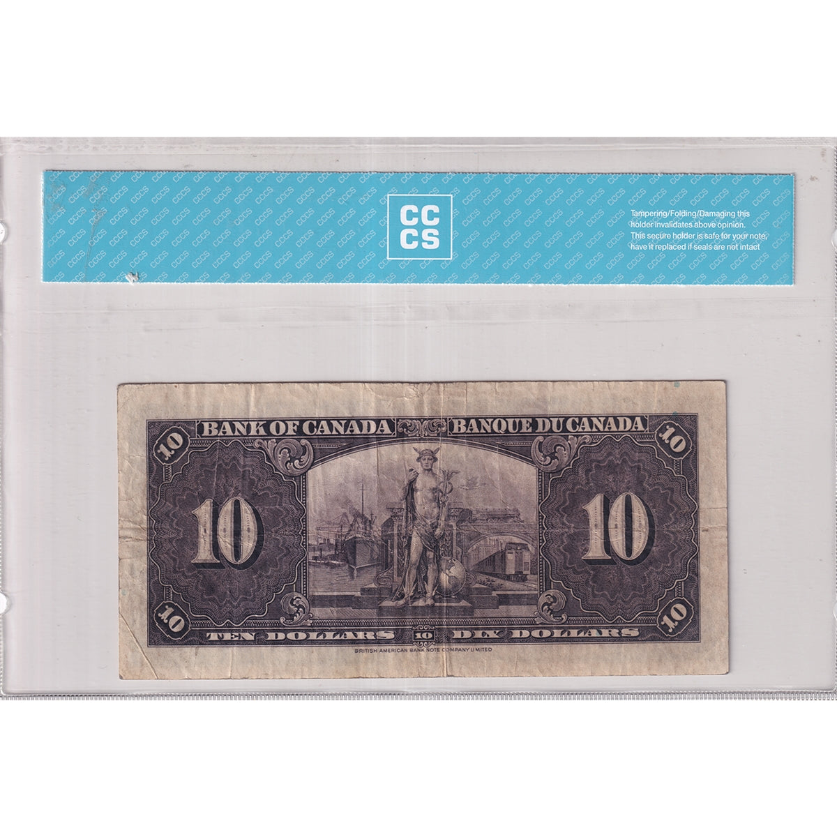 BC-24a 1937 Canada $10 Osborne-Towers, A/D, CCCS Certified VF-20