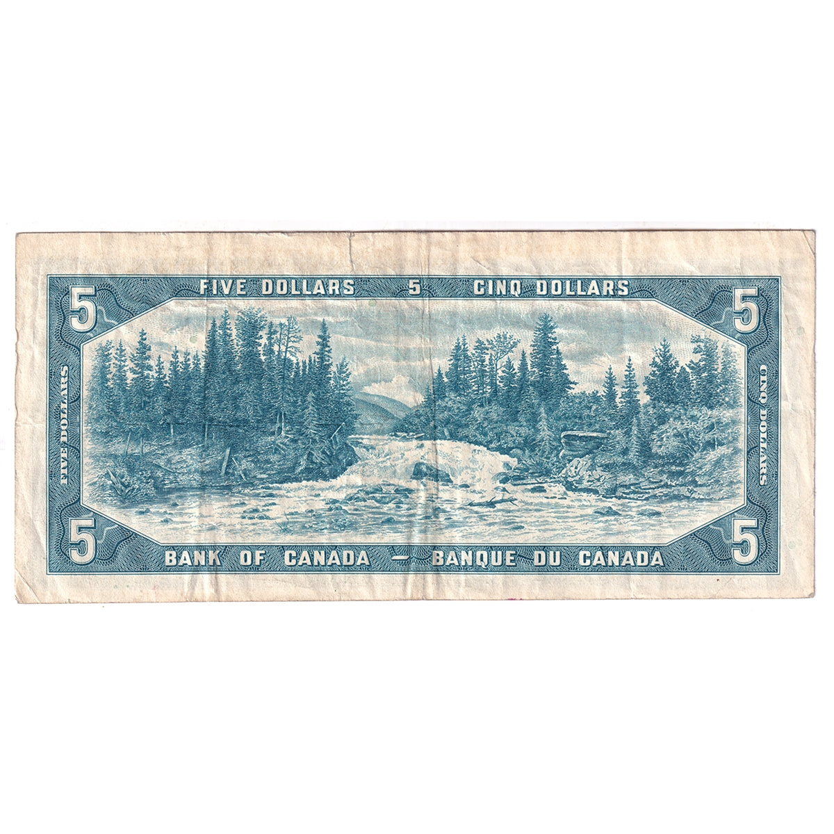 BC-39bA 1954 Canada $5 Beattie-Rasminsky, Replacement, *W/S, VF (Tear)