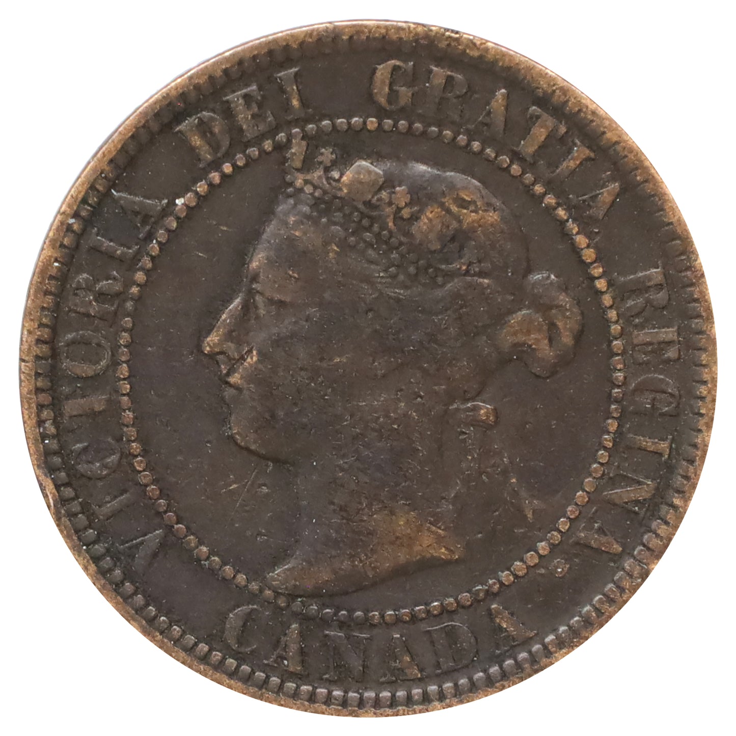 1898H Canada 1-cent VG-F (VG10) Marks, scratched, or impaired
