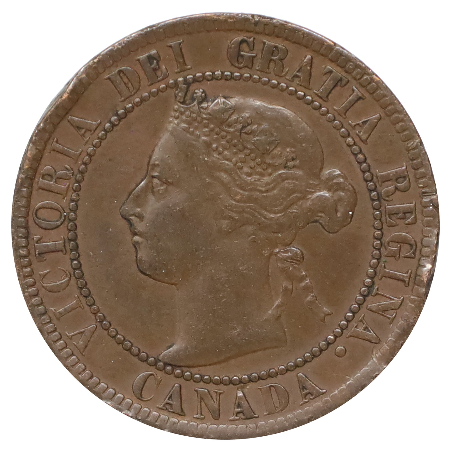 1893 Canada 1-cent VF-EF (VF30) Cleaned, nick, or impaired
