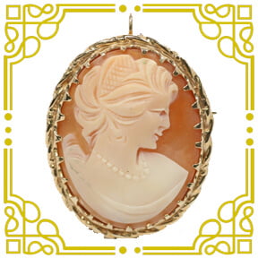 Antique 14K Yellow Gold Cameo Pendant/Brooch