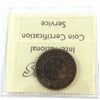 1859 Narrow 9, Brass Canada 1-cent ICCS Certified VG-10 Corrosion