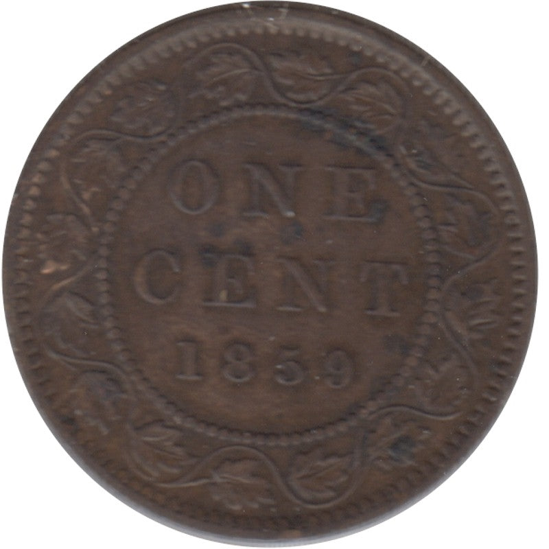 1859 Narrow 9 Canada 1-cent Very Fine (VF20)