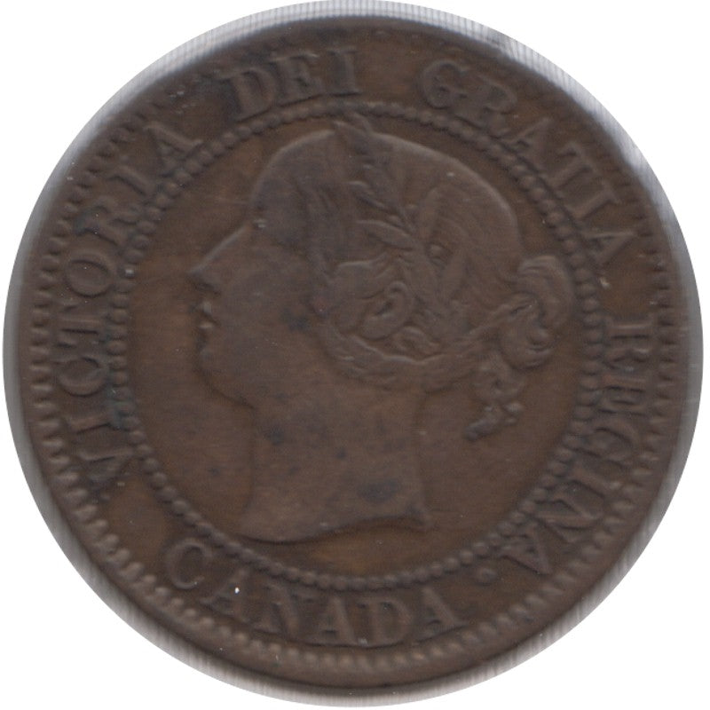 1859 Narrow 9 Canada 1-cent Very Fine (VF20)
