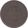 1859 Narrow 9 Canada 1-cent Fine (F-12)