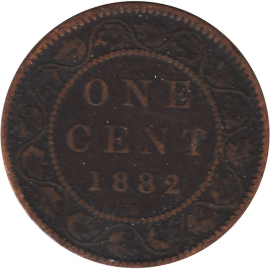 1882H Obv. 2 Canada 1-cent VG-F (VG10)